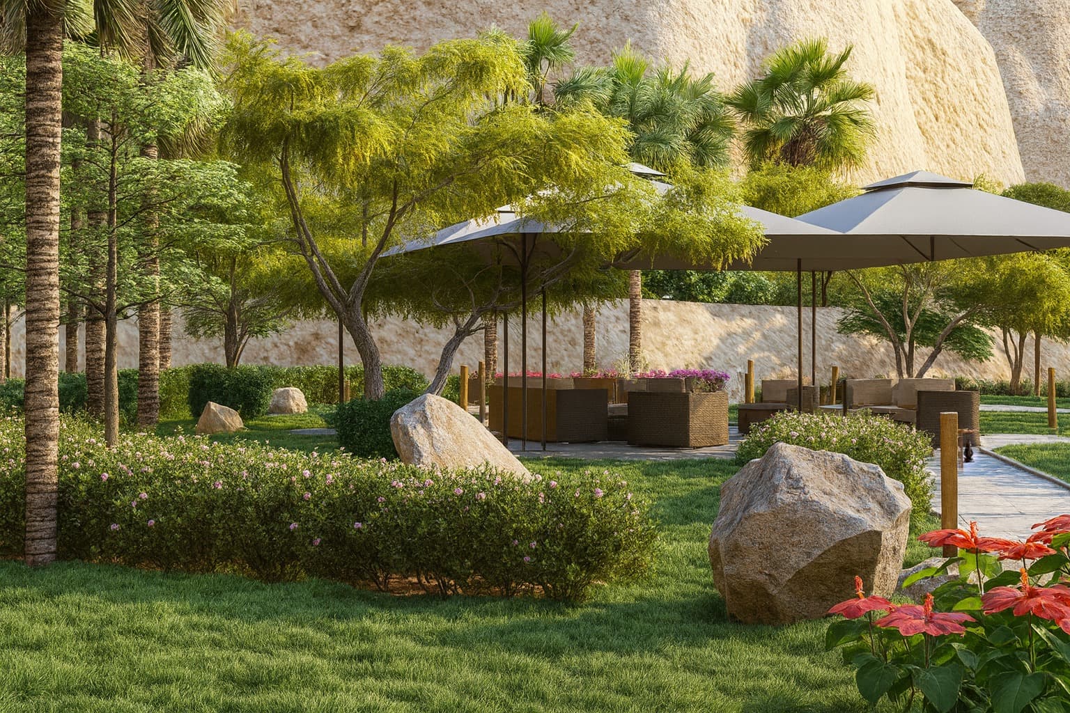 Shaded Majlis Pavilions